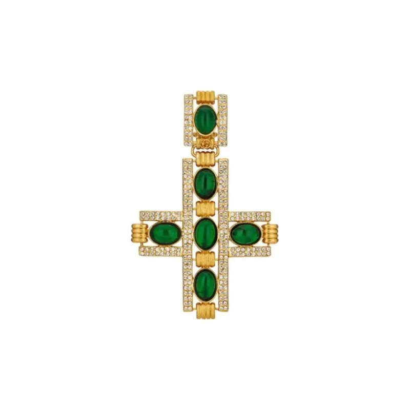 GUCCI Asymmetrical Cross And Stud Earrings-1