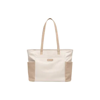 GOLF Fabric Tote Bag Shoulder Bag Large Size Women's Apricot With Khaki/Light Green