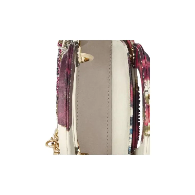 DIOR Lady Dior Calfskin Lady Dior Bag, Crossbody, One Shoulder, Handbag Micro Women's Milk White-6