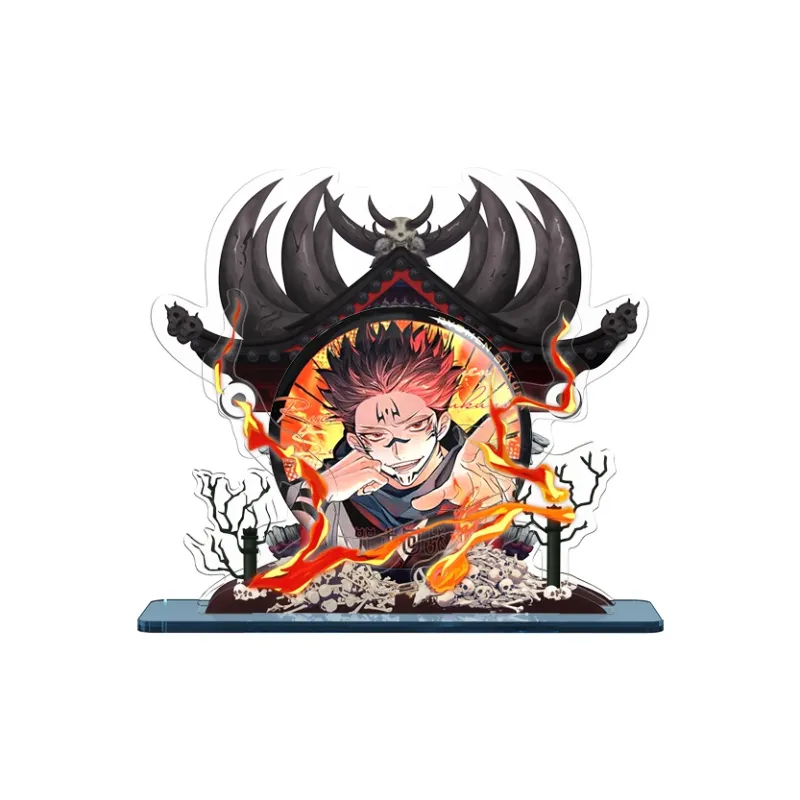 LIGHT YOUR BRICKS Compatibility Jujutsu Kaisen Badge Brick Curse King Ryomen Sukuna Vengeful Spirit Model Accessories-1