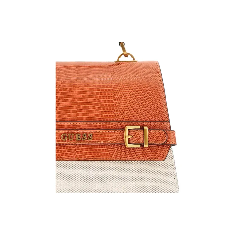 GUESS Cotton Shoulder Bag Crossbody Bag Handbag Regular Women's Orange-3