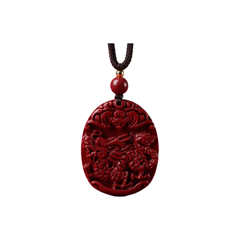 Bubble Scallops Reconstructed Cinnabar Necklaces Unisex-11