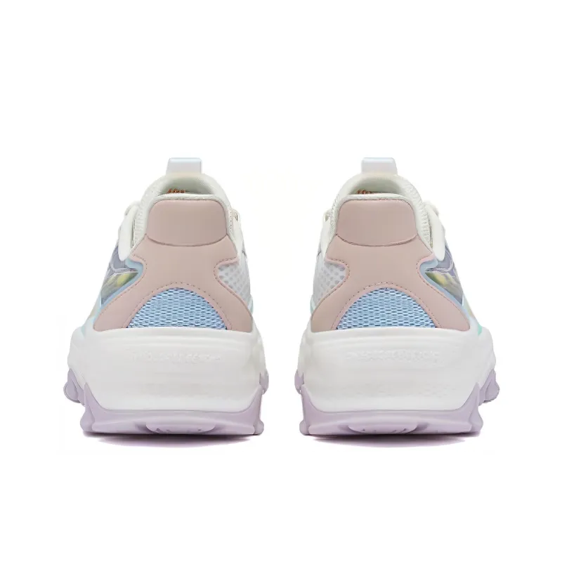 361° Yanwu Casual Shoes Women's Low Top Feather White/Light Lavender Purple-3