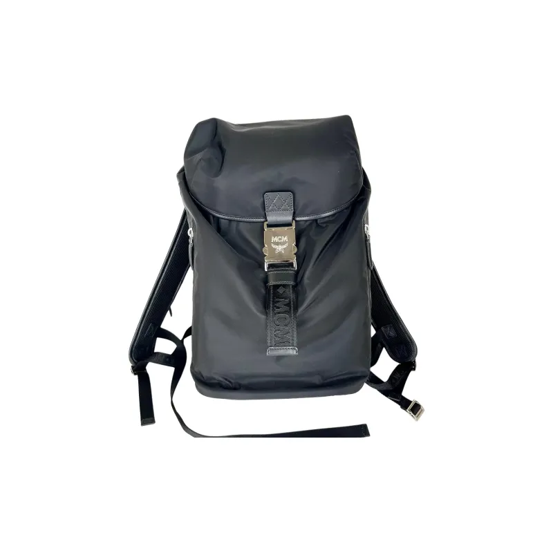 MCM Nylon Backpack Women's Black-0