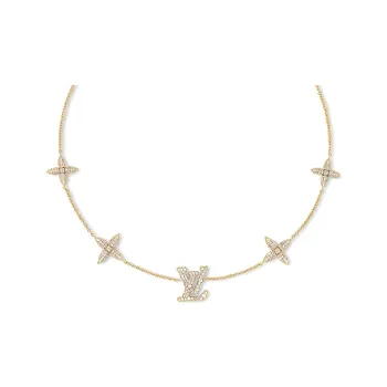 LOUIS VUITTON Gold Plated Necklaces Unisex Gold