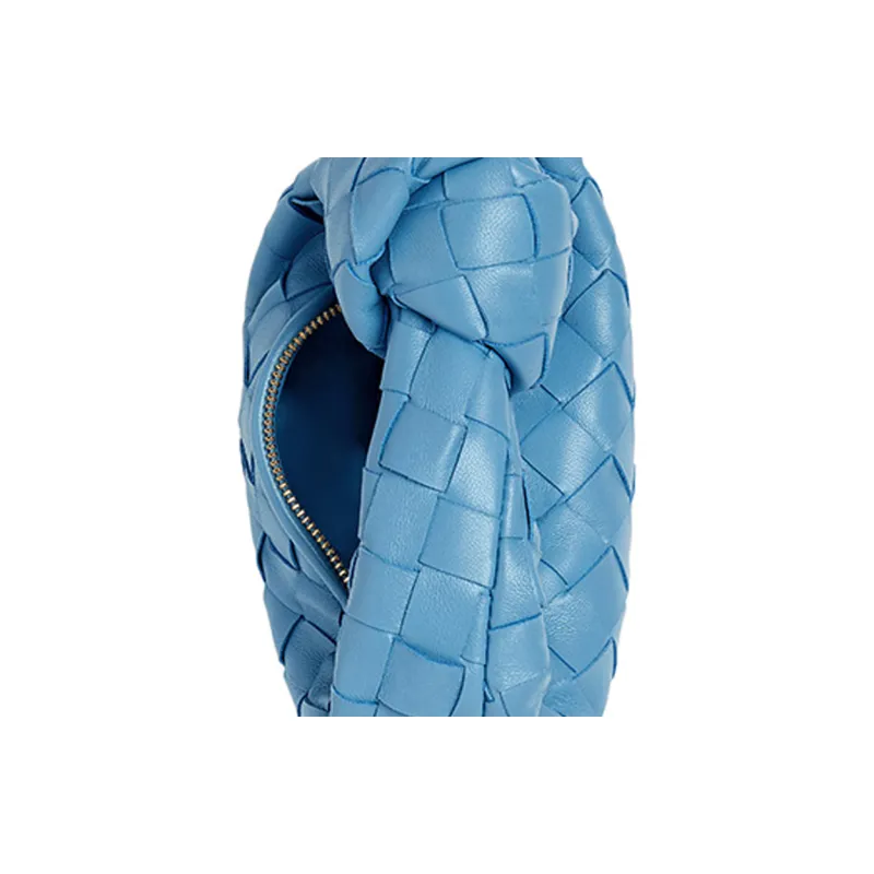Bottega Veneta JODIE Lambskin Handbag Women's Blue-4