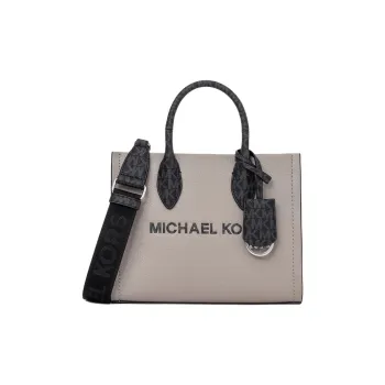 MICHAEL KORS Mirella Cow Leather Tote Bag Shopping Bag Shoulder Bag Crossbody Bag Handbag Small Size Women's Pearl Gray
