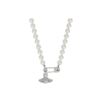 Vivienne Westwood Brass Glass Necklaces Women's Silver