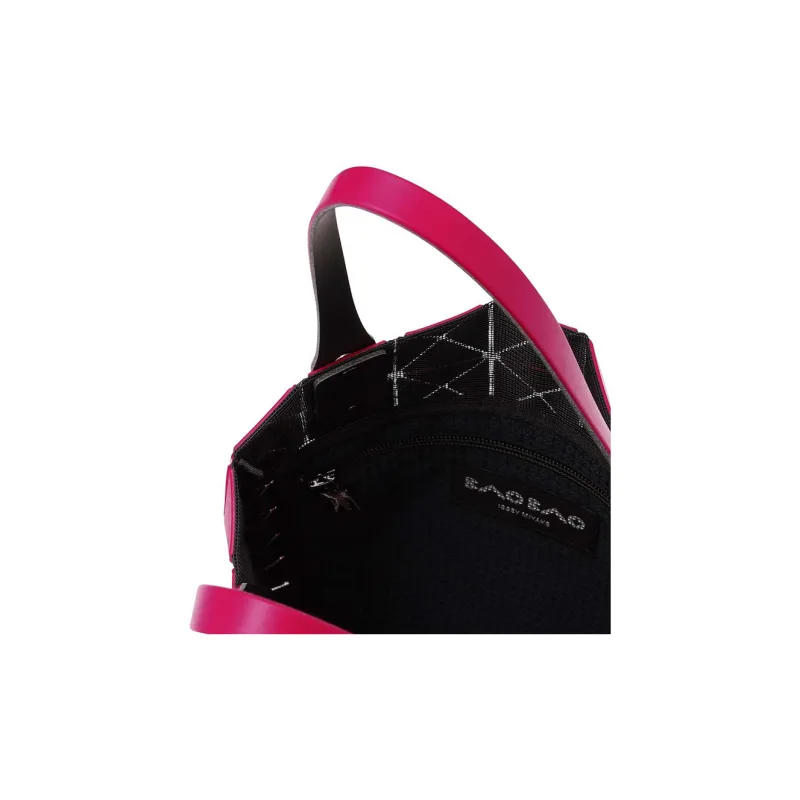 ISSEY MIYAKE Prism Polyvinyl Chloride Resin Tote Bag, Shopping Bag, One Shoulder Handbag Women's Burgundy-4