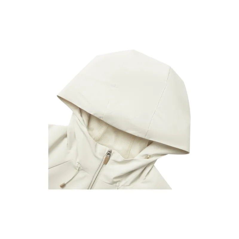 LiNing Comprehensive Training Collection Fitness Collection Trench Coat Women's Silver Birch Gray/Coffee Foam Brown-2