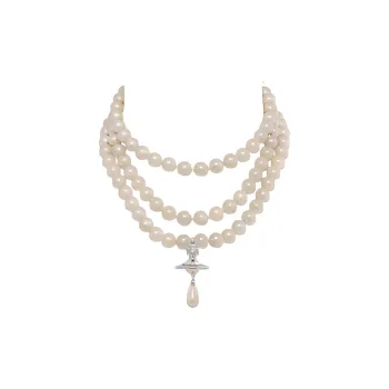 Vivienne Westwood Three row Pearl Choker Necklace