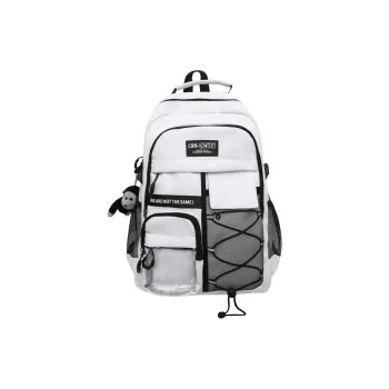 GOBLIN SHARKS 1759 Nylon And PVC Backpack Unisex White/Black/Red/Gray/Blue
