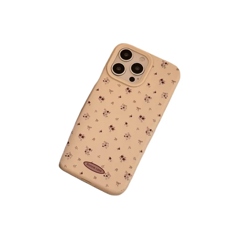 Cuttlefish Grid TPU Material Vintage Small Floral Creative Phone Case Compatible With Apple 16/15/14/13/12/11-6