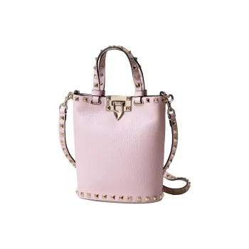 Valentino Grain Calfskin Shoulder Bag, Crossbody Bag, Handbag Women's Light Pink