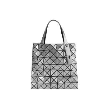 ISSEY MIYAKE Polyester Tote Bag, Shopping Bag, Handbag Women's Silver