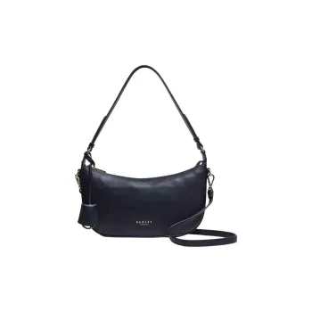 RADLEY Cow Leather Crescent Bag Portable Crossbody Bag Shoulder Bag Medium Size Women's Black