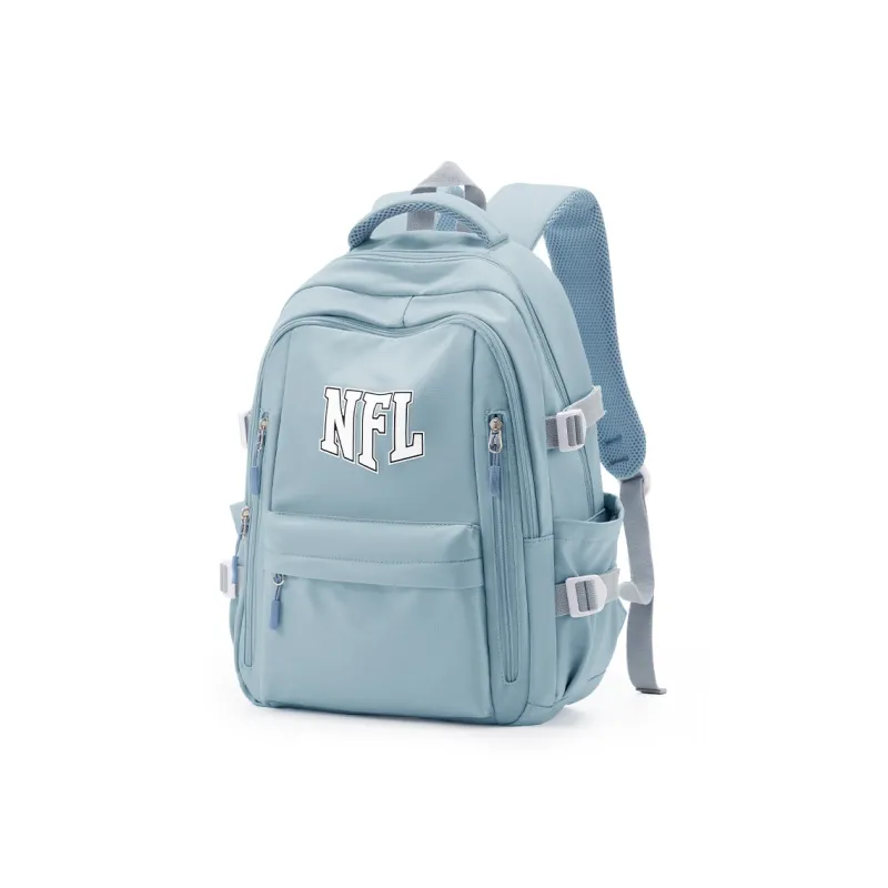 NFL Fabric Backpack Laptop Backpack Unisex Black/Ecru/Light Blue-11