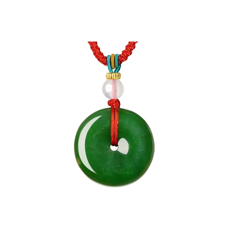 CHOW TAI SENG Peace Buckle Hetian Jade Necklace Pendant Jasper Unisex-0
