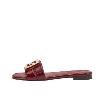 FENDI FFold Logo Plaque Slides Women's