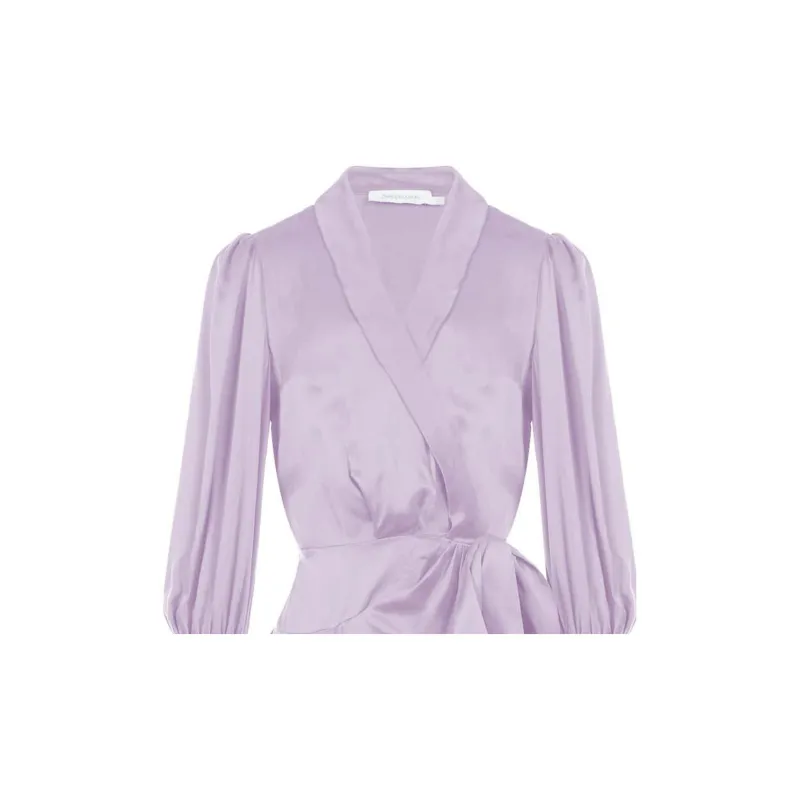 Zimmermann SS22 Long Sleeved Dress Women's Purple-3