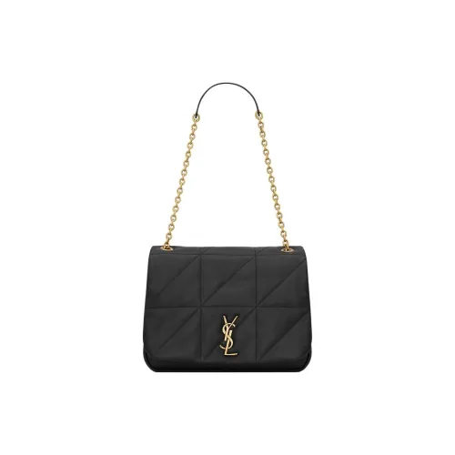 SAINT LAURENT Jamie Sheepskin Handbag Shoulder Bag Medium Size Women's Black