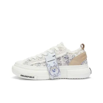 SMILEREPUBLIC Height Increasing Wear Resistant Low Top Canvas Shoes Unisex Greige