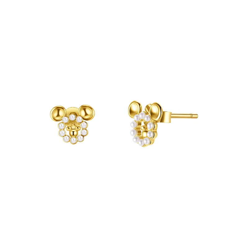 Disney S925 Silver Stud Earrings Women's-0