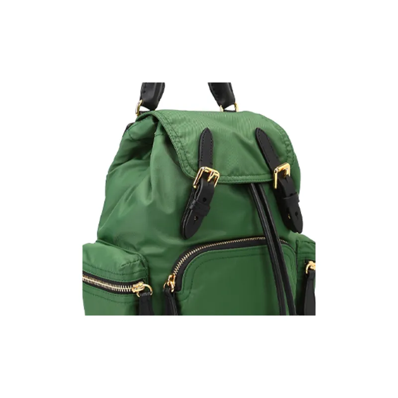Burberry Nylon Backpack Small Size Women's Green-3