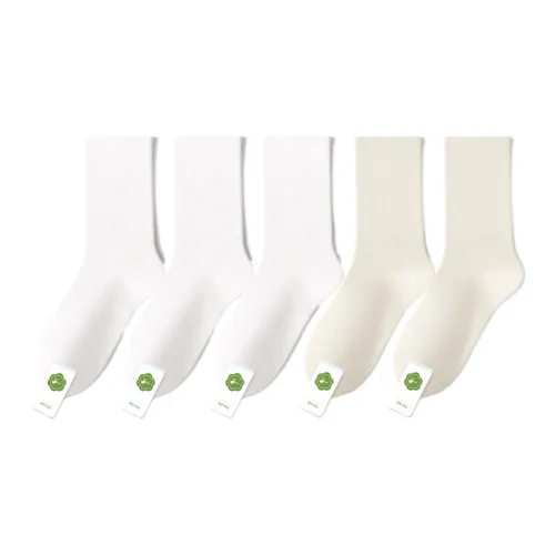 MODENGYUNMA Mid-Calf Socks Women's 5 Pack