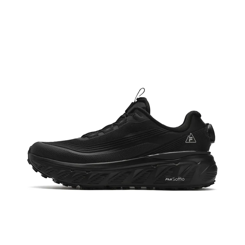 FILA BOA EXPLORER Slip Resistant, Abrasion Resistant, Breathable Low Top Running Shoes Men's Black-0