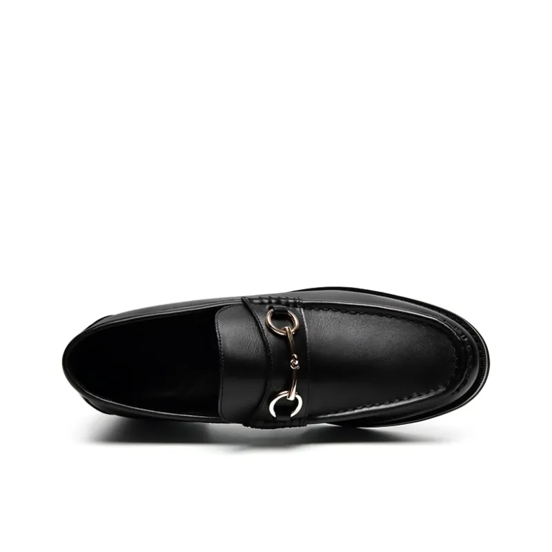 He Jinchang Loafers Men's Black-3