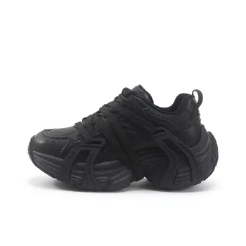 TOM TAILOR Dark Shadow Black Edge Tactical Boots Slip Resistant Low Top Chunky Sneakers Women's