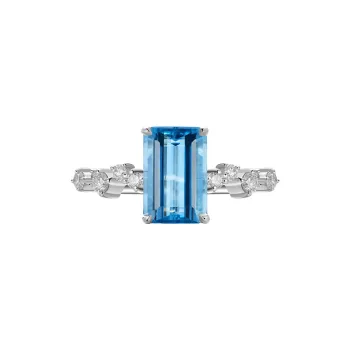 MOZART 18K Gold Diamond Colorful Gem Rings Women's