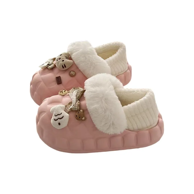 FGHGF Cotton Slipper Home Slippers White/Yellow/Pink-4