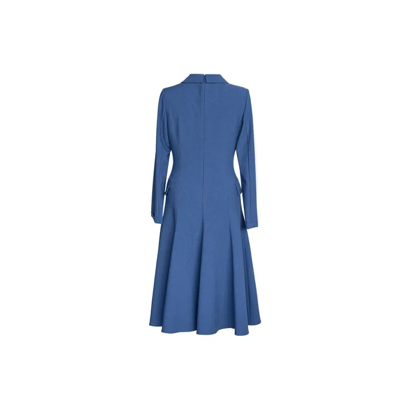 ROEYSHOUSE Long Sleeved Dress Women's Haze Blue-1