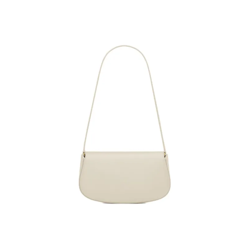 SAINT LAURENT Calfskin Handbag, Shoulder Bag Mini Women's White-3