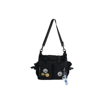 DALO Nylon Shoulder Bag Crossbody Bag Regular Unisex Black/Blue/White