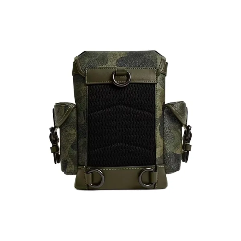 COACH Hitch Coated Canvas Shoulder Bag, Crossbody Bag Mini Men's Green Camouflage-2