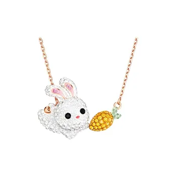Swarovski Chinese Zodiac 18K Rose Gold Necklaces Women's Multicolor