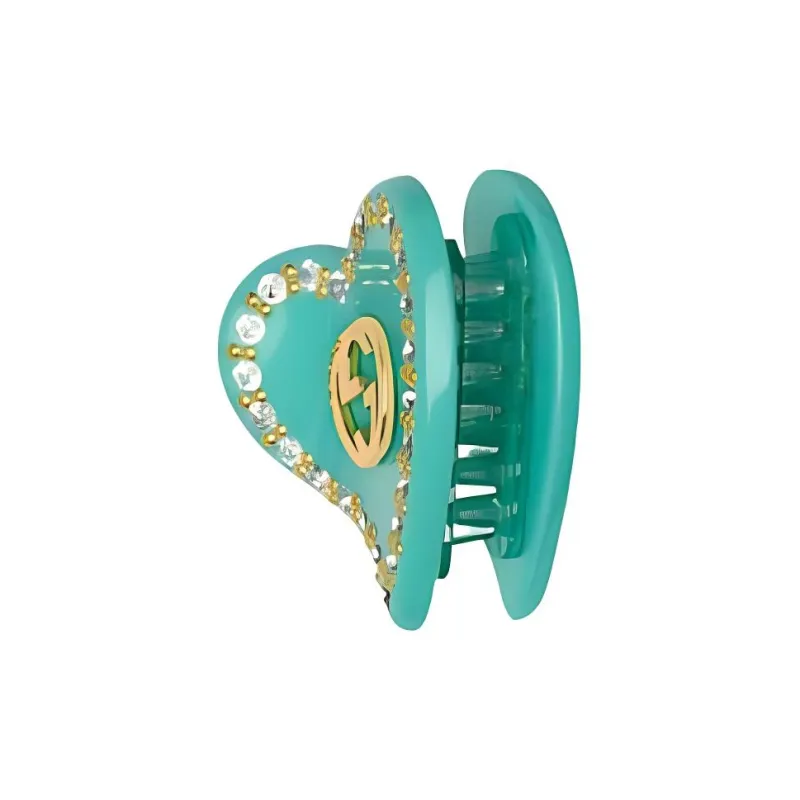 GUCCI Resin Hair Clips Women's Green-1