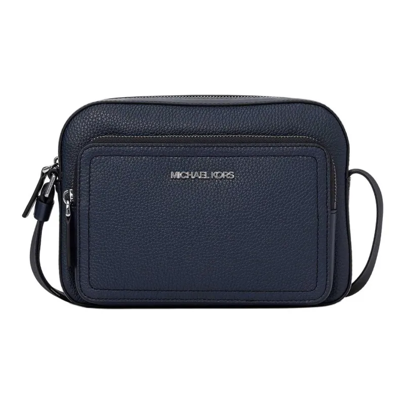 MICHAEL KORS COOPER Cow Leather Shoulder Bag, Crossbody Bag Men's Marine Blue-0