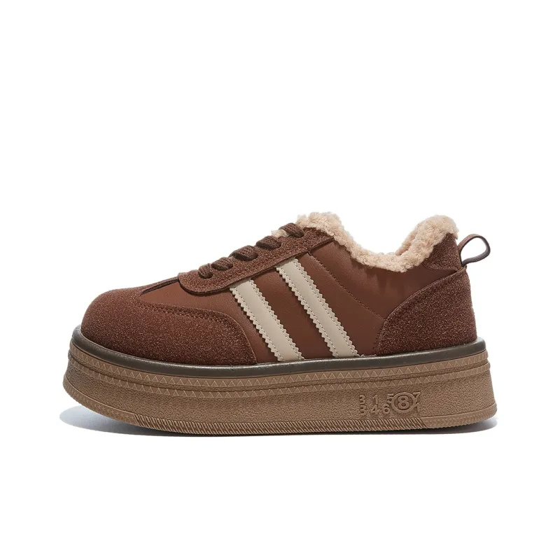 Medd Warm Lightweight Height Increasing Low-Top Skateboard Shoes Women's-14