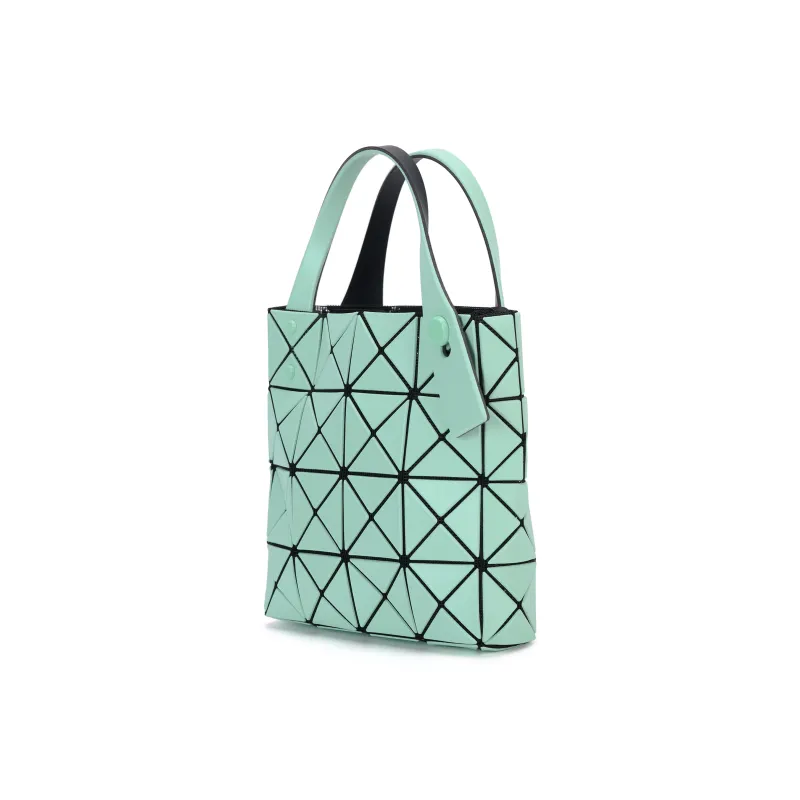 ISSEY MIYAKE Lucent Boxy PVC Basket Bag, Small Square Box, One Shoulder Handbag Trumpets Women's Mint Green-5