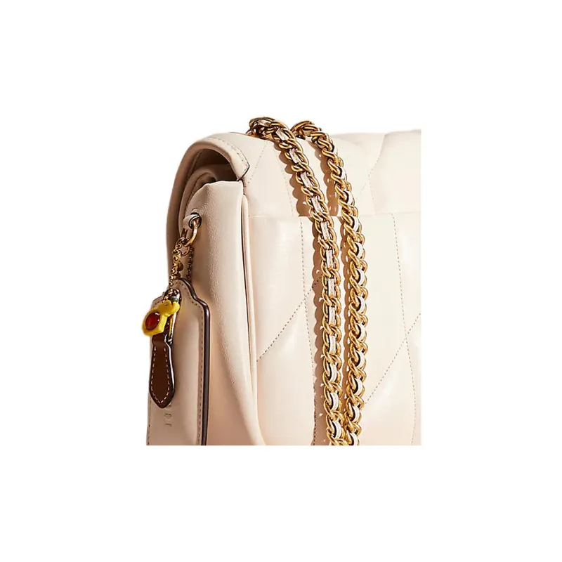 COACH Madison Leather Pillow Bag Handbag Shoulder Bag Medium Size Women's White-4