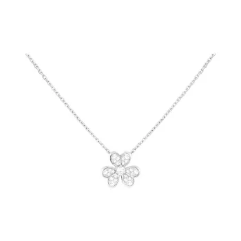 Van Cleef & Arpels 18kt White Gold Frivole Diamond Necklace