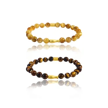 MAGICPOLE Tiger's Eye Stone Bracelets Unisex
