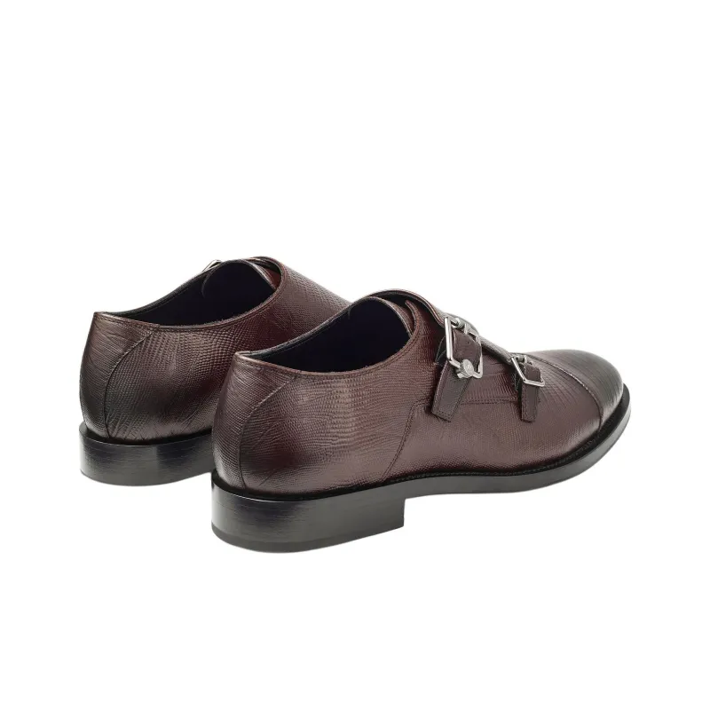 Jimmy Choo Finnion Monkstrap Dress Shoes Men's Brown-2