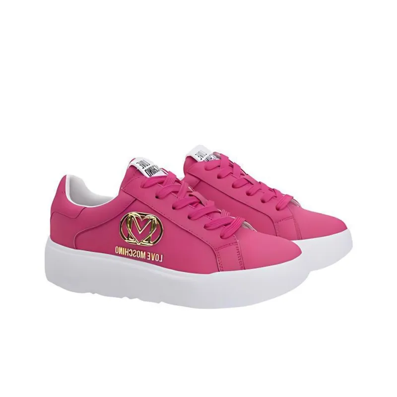 LOVE MOSCHINO Low Top Casual Shoes Women's Rose Red-2