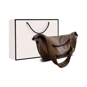 VINEY Synthetic Leather Shoulder Bag Crossbody Bag Dumpling Bag Regular Women's Coffee