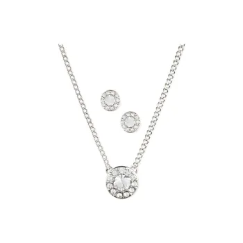 Givenchy Metal Necklace & Stud Earrings Set Women's Silver